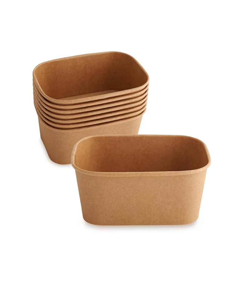 Kraft-Rectangular-Bowls KRAFT PAPER RECTANGULAR BOWL