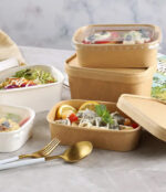 KRAFT PAPER RECTANGULAR BOWL